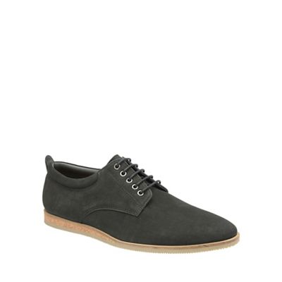 Black 'Kane' mens lace up leather shoes